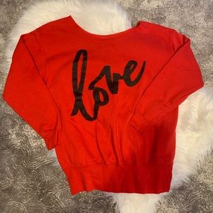 Dentz Design Graffiti Love Slouchy Sweatshirt